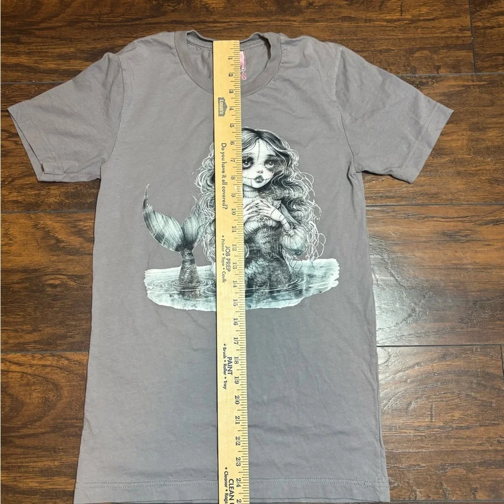 Hot Topic Charcoal Mermaid Graphic Tee - Picture 5 of 9